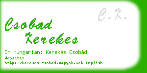 csobad kerekes business card