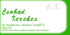 csobad kerekes business card